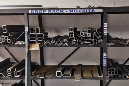 Shelves of metal